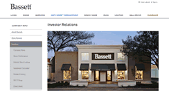 Desktop Screenshot of investors.bassettfurniture.com