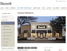 Tablet Screenshot of investors.bassettfurniture.com