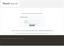Tablet Screenshot of dealersite.bassettfurniture.com